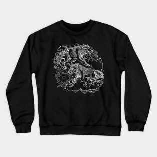 Wolf Moon And Sun Yin Yang Wolves Crewneck Sweatshirt